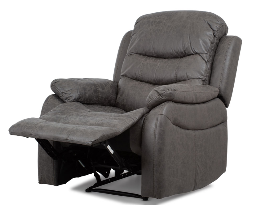 TV polohovatelné křeslo ROGIL - látka, šedá, nosnost 130 kg