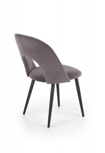 Jídelní židle NEWARK –⁠ kov/látka, šedá