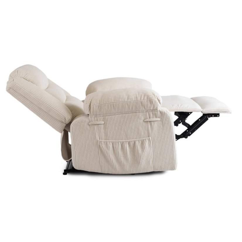 Moderné kreslo ARTURO v béžovom manšestri pre maximálny komfort