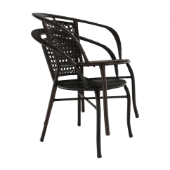 Zahradní set LASAN 1 + 2 – umělý ratan, hnědá