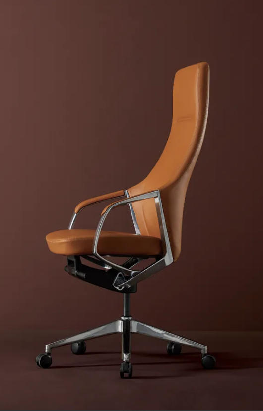 Kancelářské otočné křeslo HONOR ECO -  koženka, hnědá