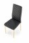 Jídelní židle MINO — ocel, ekokůže, černá