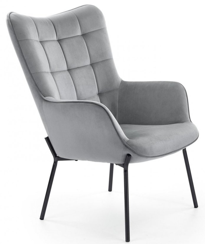 Designové relaxační křeslo CASTEL— kov, látka, více barev