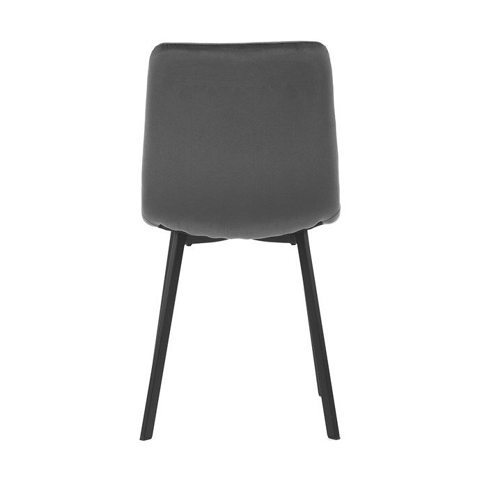 Elegantná jedálenská stolička NOX – sivý zamat, čierny kov Autronic