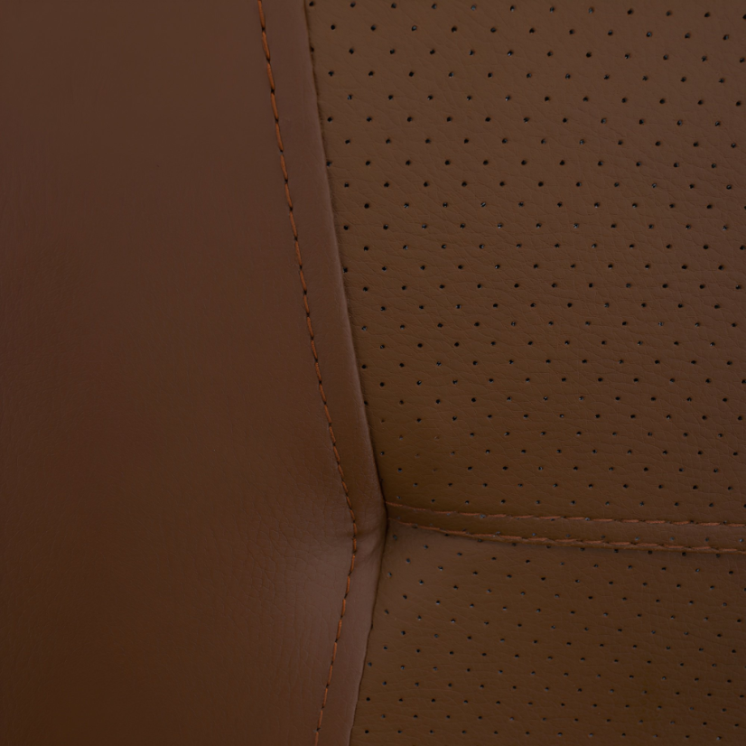 Konferenčná stolička ILHAM — kov, ekokoža, hnedá