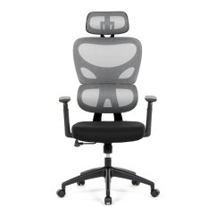 Kancelářská otočná židle LEVI II - látka, síť, šedá Autronic