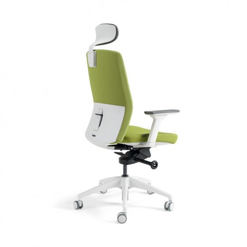 Kancelářská ergonomická židle BESTUHL J2 WHITE SP — více barev, s podhlavníkem - Čalounění J2 WHITE SP: Červená 202