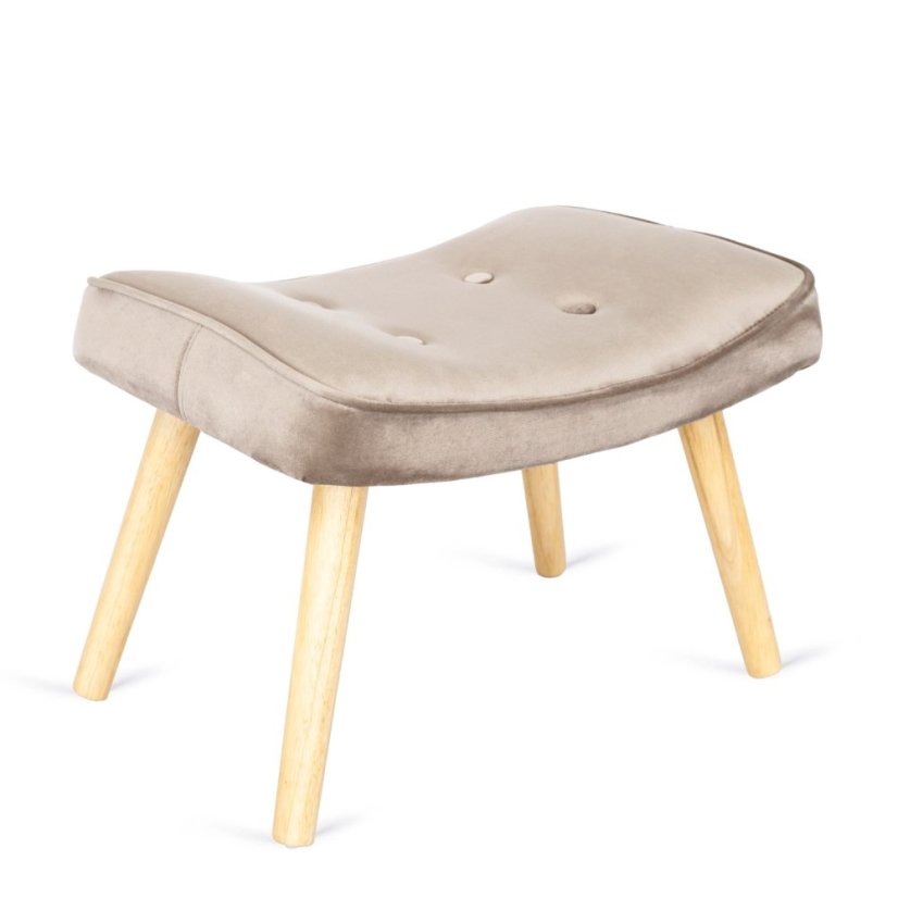 Luxusné béžové zamatové kreslo LOZANO pre elegantné interiéry