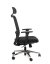 Kancelárska ergonomická stolička Sego FRAME — sieť/látka, čierna