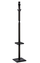 Kovový věšák SPACE — kov, černý lak, plastové doplňky