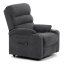 Relaxační křeslo s elektrickým polohováním HOMER - látka, šedá