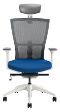 Kancelářské křeslo na kolečkách Office More MERENS WHITE SP – s područkami a opěrkou hlavy