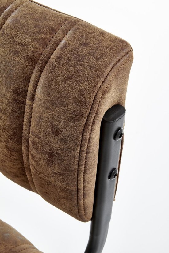 Barová židle SUSI  – ekokůže, hnědá Halmar