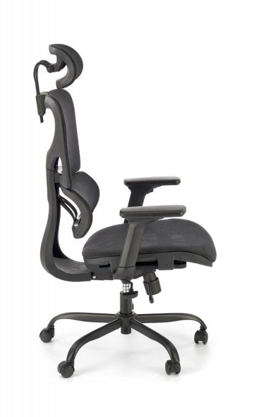 Kancelárska ergonomická stolička GOTARD — sieťovina, čierna