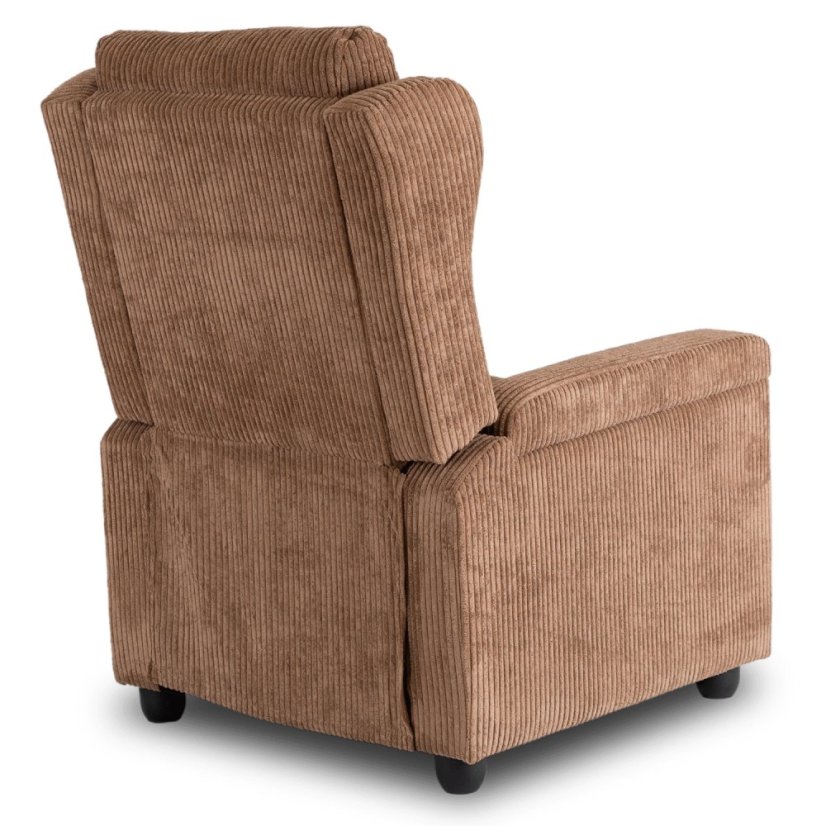 Elegantné hnedé kreslo SPENCER z manšestru