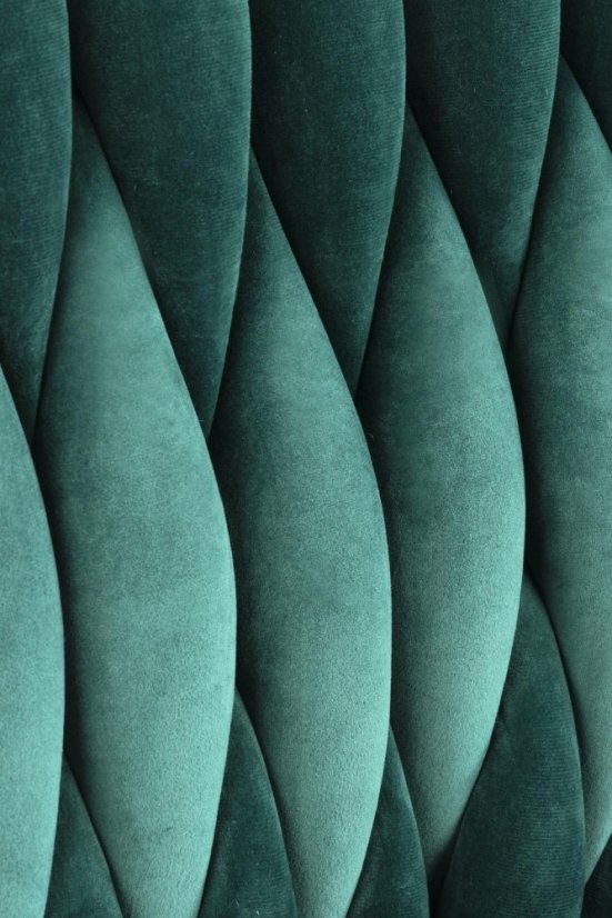 Jedálenská stolička QUEEN – zamat, tmavo zelená