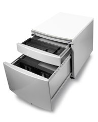 Pojazdný kontajner Mayer 32P8 W — strieborný, biela doska