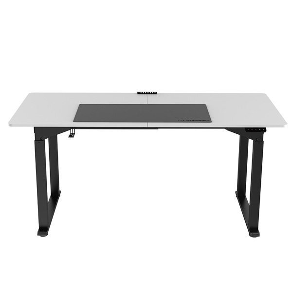 Elektricky výškově nastavitelný stůl UPLIFT — 160 cm, bílá / černá
