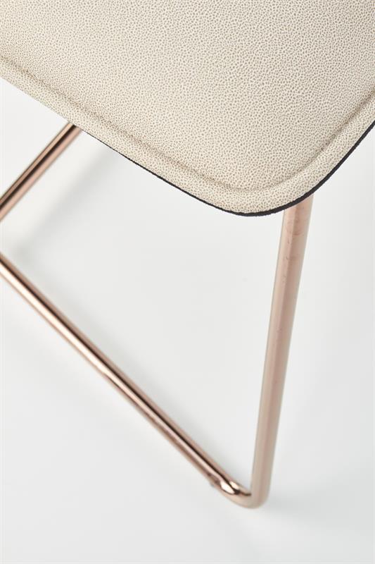 Jedálenská stolička FARÁCI – látka, ekokoža, krémová / tmavo šedá