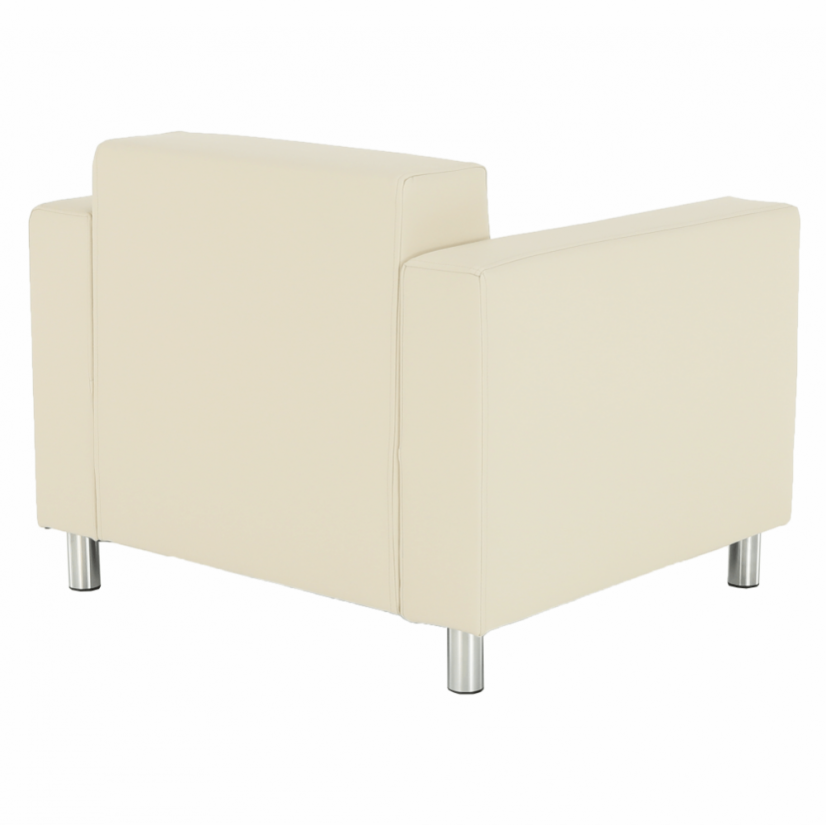 Relaxační křeslo HOMKER— ekokůže/béžová Kondela