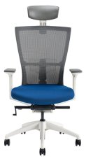Kancelářské křeslo na kolečkách Office More MERENS WHITE SP – s područkami a opěrkou hlavy