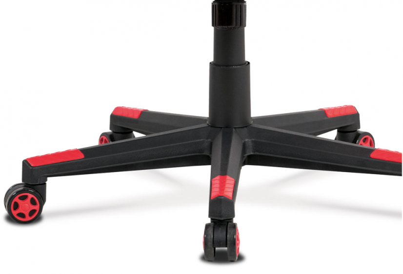 Herná stolička na kolieskach ERACER F02 – čierna/červená