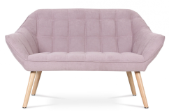 Relaxační sedačka YSTAD — masiv, látka růžová, nosnost 150 kg Autronic