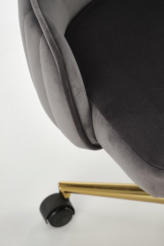 Kancelárska otočná stolička TIMOTEO — kov, látka, sivá