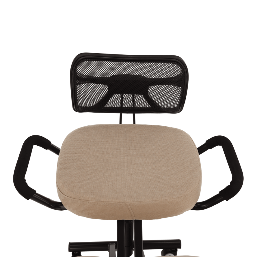 Ergonomická kľakačka RUFUS – Béžová/Čierna látka