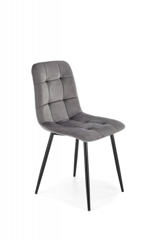 Jedálenská stolička TIMO II — kov, látka, sivá