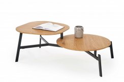 Konferenční stolek ZIGGY — zlatý dub / černá