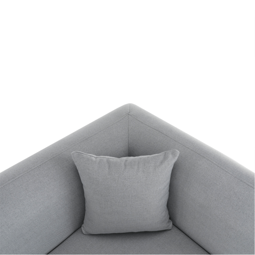 Rohová pohovka BROKEN – látka, šedá, levá Kondela