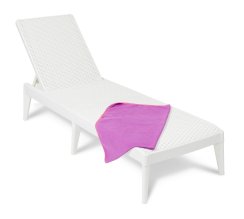 NUMANA plastové zahradní lehátko - bílá