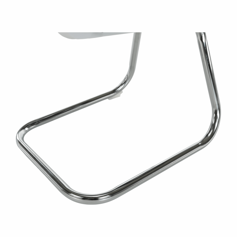 Konferenčná stolička SANAZ — kov, plast, sieť, biela / sivá