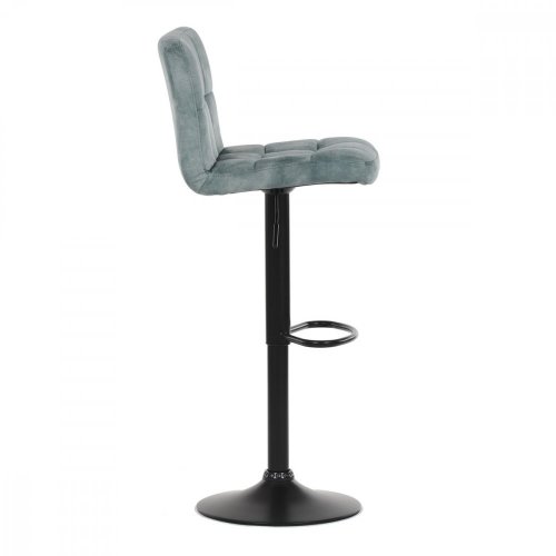 Barová židle TART — látka, kov, modrá