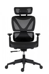 Kancelárska ergonomická stolička ESTER — sieť, čierna, nosnosť 130 kg