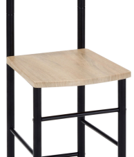 Němý sluha GLEN — černá / světlé dřevo Autronic