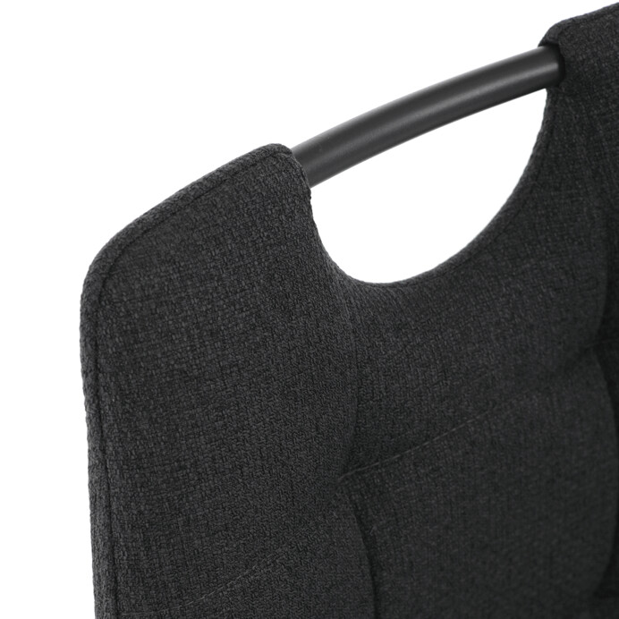 Jídelní židle FORMA – černá látka, černé kovové nohy Autronic