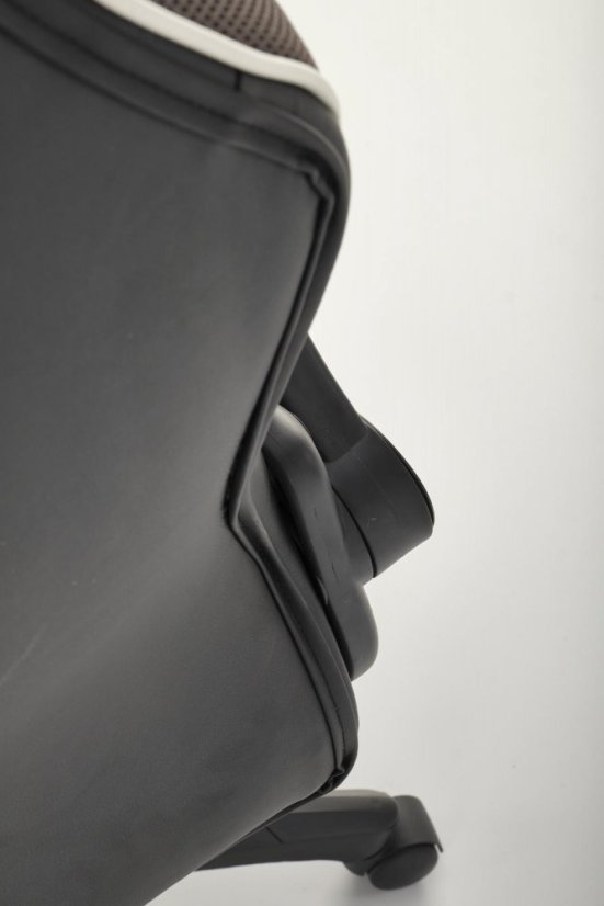 Kancelářské křeslo HAMLET — ekokůže, černá / šedá Halmar