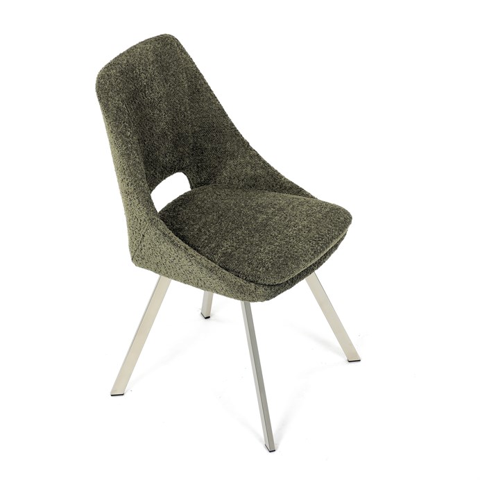 Moderní zelená jídelní židle RINA Autronic s nerezovými nohami