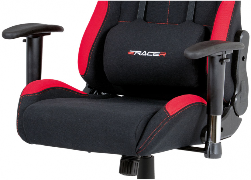 Herná stolička na kolieskach ERACER F02 – čierna/červená