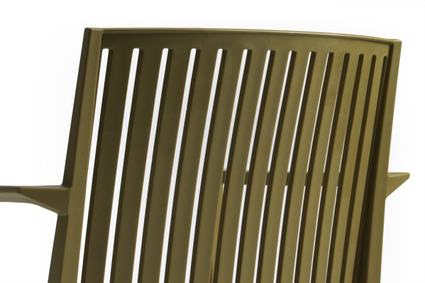 Plastové křeslo BARS — nosnost 150 kg, hnědá