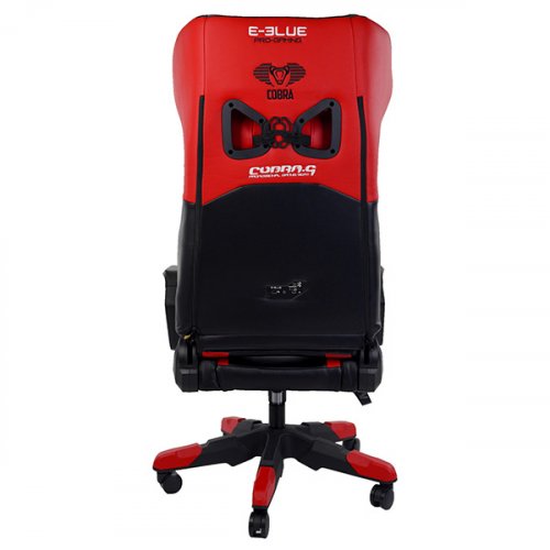 Herní židle E-Blue COBRA BLUETOOTH s reproduktory – černá/červená, umělá kůže