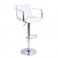 Barová židle LEORA 2 NEW — ekokůže/chrom, více barev