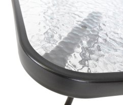 Zahradní stůl ZWMT 80x80 cm kovový se skleněnou deskou