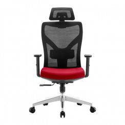 Kancelárska ergonomická stolička BOLTON - čierno-červená, nosnosť 150 kg
