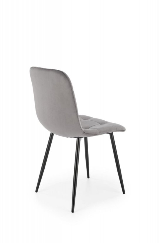 Jedálenská stolička TIMO II — kov, látka, sivá