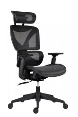 Kancelárska ergonomická stolička ESTER — sieť, čierna, nosnosť 130 kg