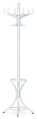 Drevený stojanový vešiak GIOR — biela