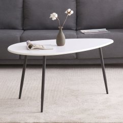 Konferenční stůl TURPIN — kov, MDF, bílá Autronic